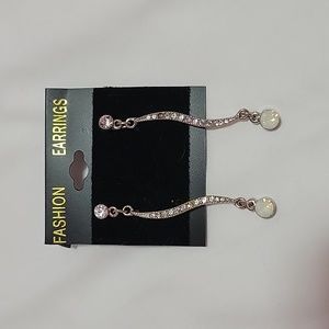 Diamond dangling earrings